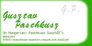 gusztav paschkusz business card